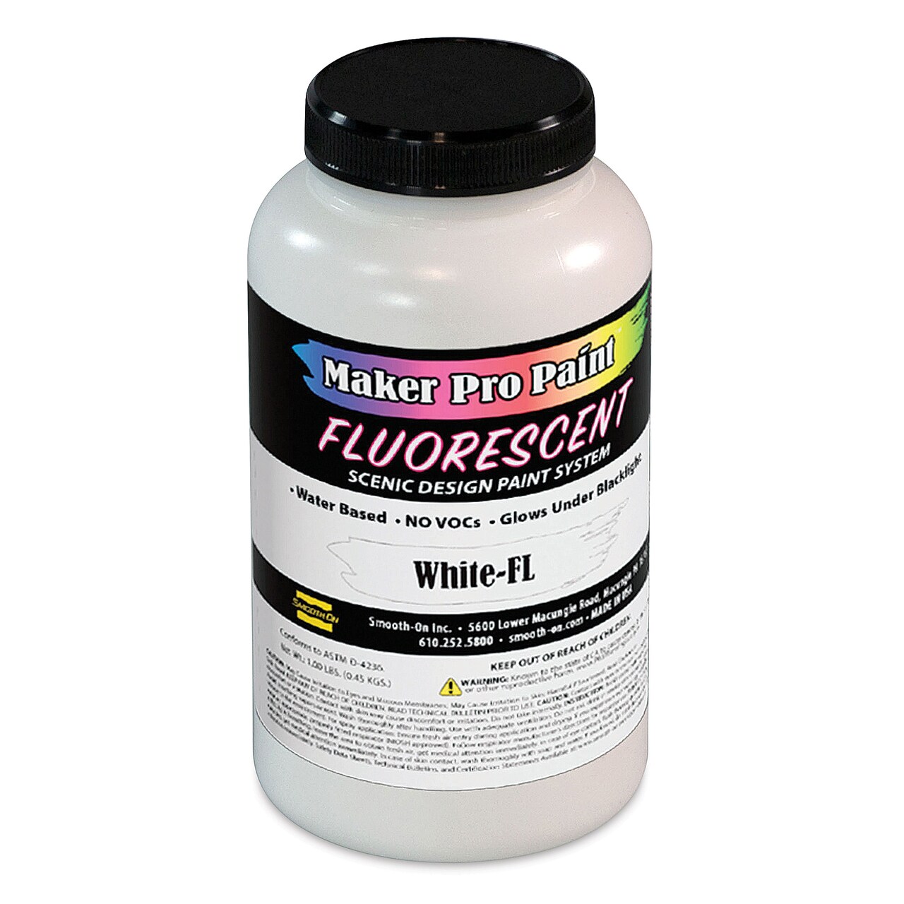 Smooth-On Maker Pro Acrylic-Urethane Paint - Fluorescent White, 16 oz